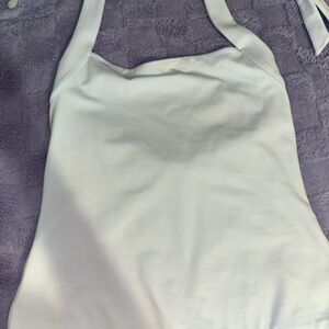 Aritzia White Halter Top